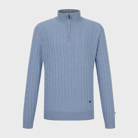 케이블 반짚업 스웨터 블루 (AM0DRD40343)